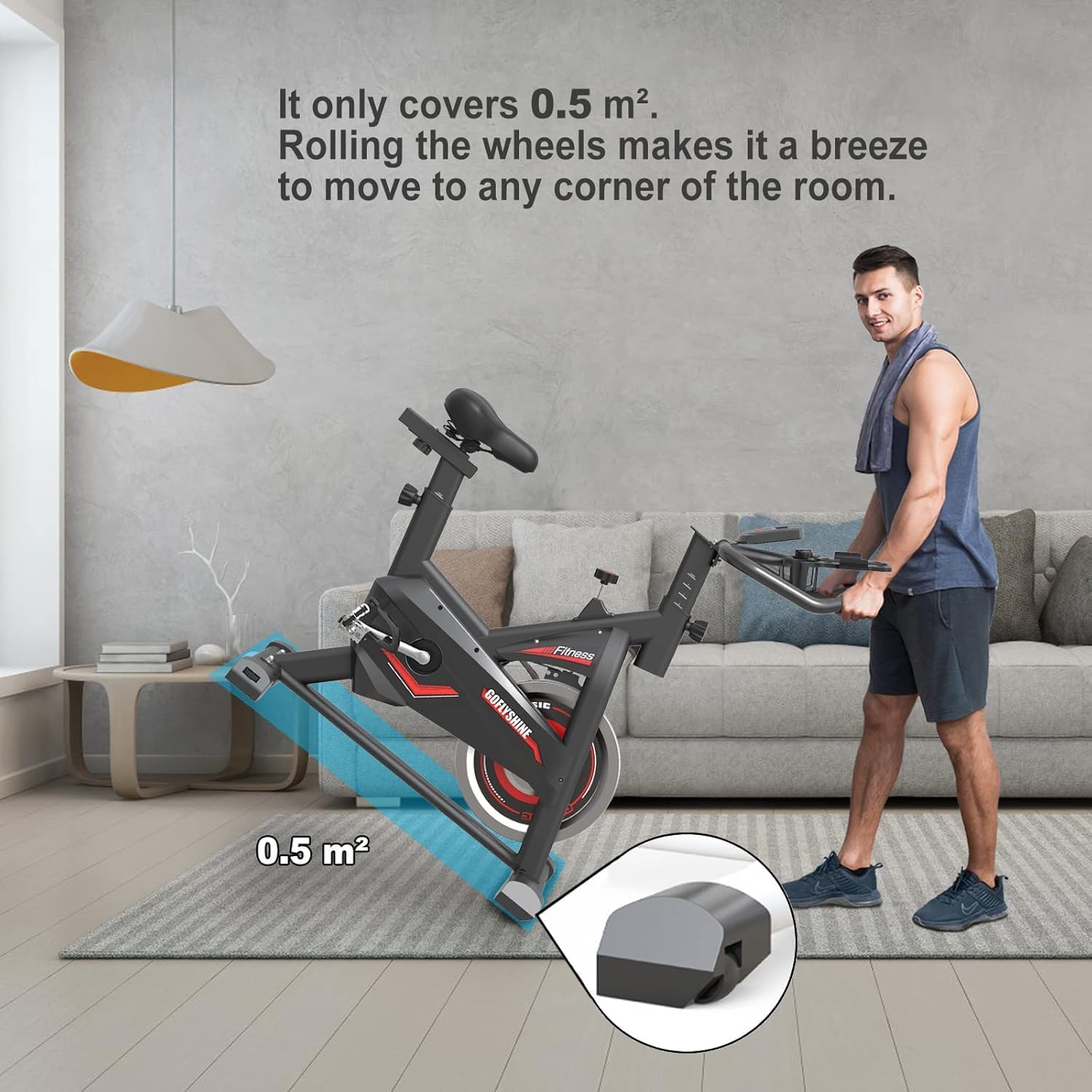 GoFlyShine exercise bike for home indoor cycling